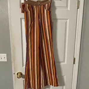 Striped Boot Cut Flare Pants
